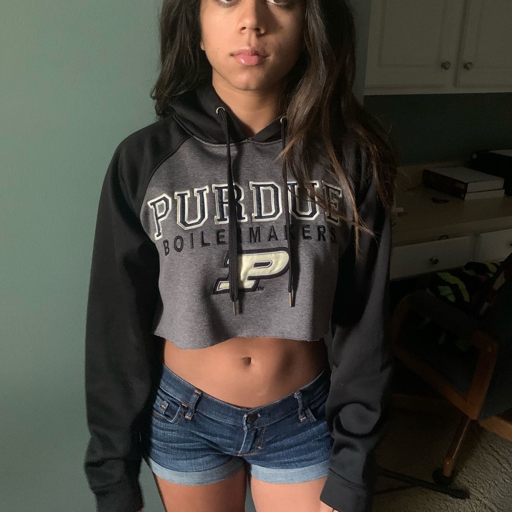 Cropped Purdue Hoodie